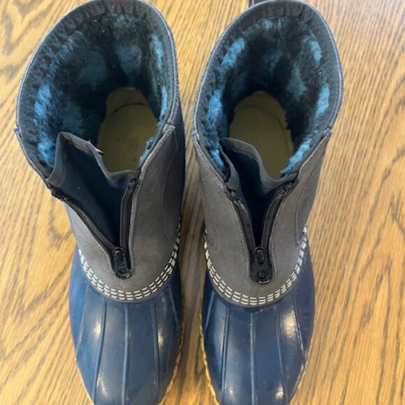 Women's Bean Boots, 7" Fleece-Lined Insulated Front-Zip - Navy size 10 - Picture 2 of 7
